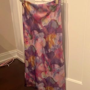 Floral Urban Outfitters Midi Skirt With Slit